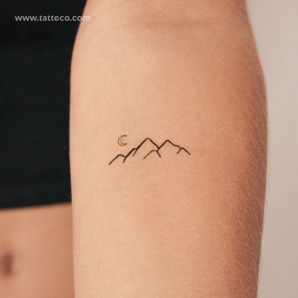 Mountain Range Semi-Permanent Tattoo - Set of 2