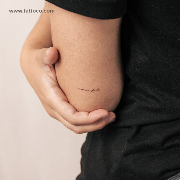 Small Amor Fati Semi-Permanent Tattoo - Set of 2
