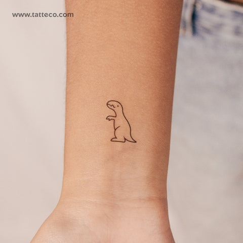 Minimalist T-Rex 2-Week Temporary Tattoo - Set of 2