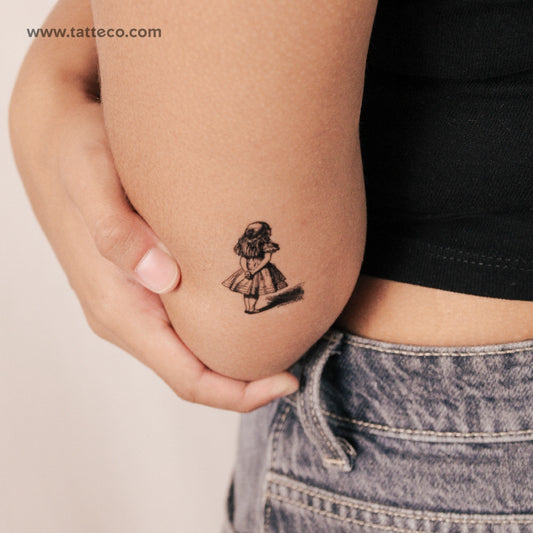 Tatuaje temporal de Alicia en el país de las maravillas (2 semanas) - Set de 2
