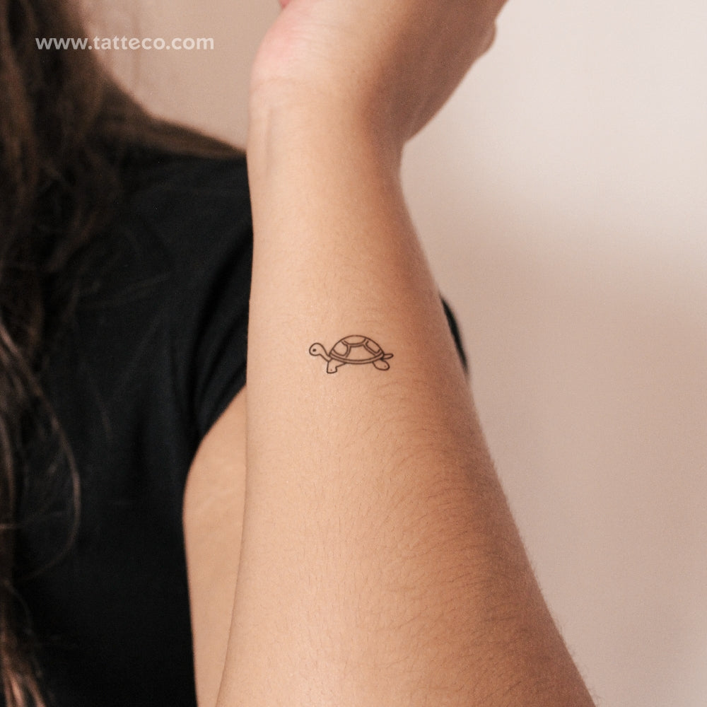 Tatuaje semipermanente de tortuga - Juego de 2
