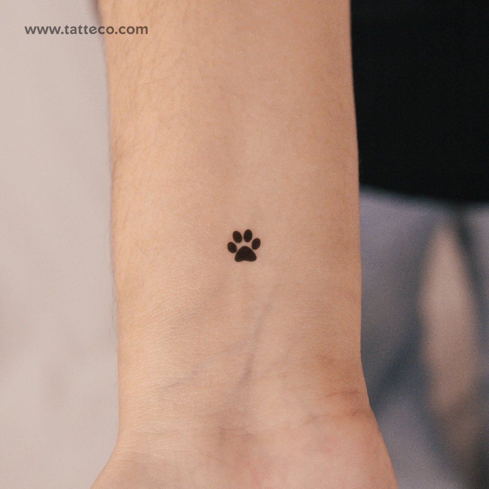 Small Paw Print Semi-Permanent Tattoo - Set of 2