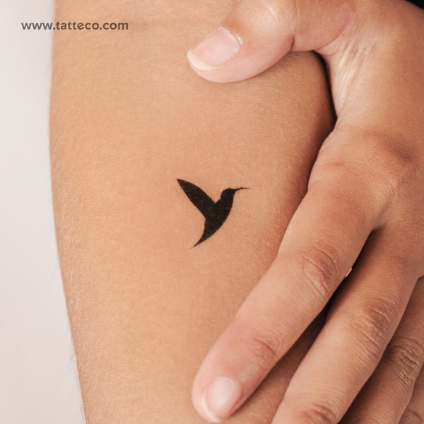 Tatteco Hummingbird (Left) Semi-Permanent Tattoo - Set of 2