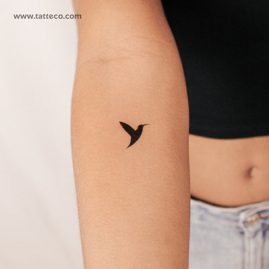 Tatuaje semipermanente Tatteco Colibrí (izquierda) - Juego de 2