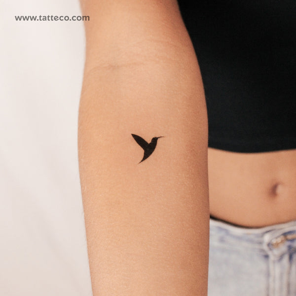 Tatteco Hummingbird (Left) Semi-Permanent Tattoo - Set of 2