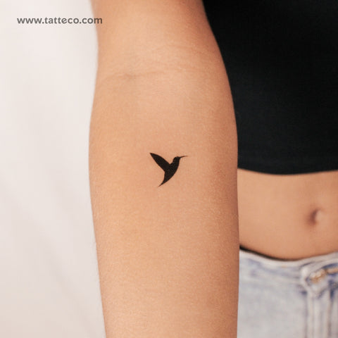 Tatteco Hummingbird (Left) Semi-Permanent Tattoo - Set of 2