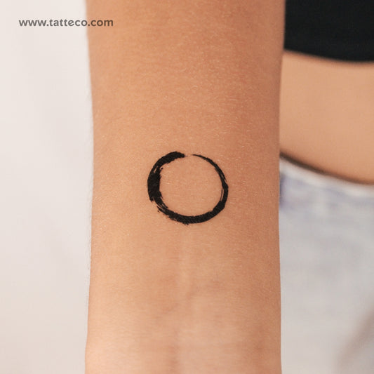 Tatuaje semipermanente pequeño Ensō - Juego de 2
