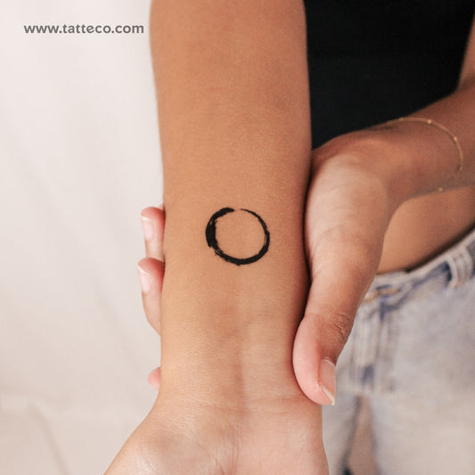 Tatuaje semipermanente pequeño Ensō - Juego de 2