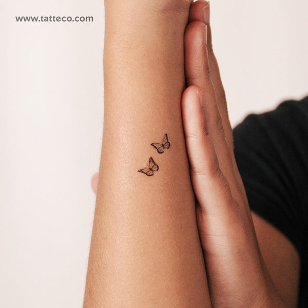 Small Butterfly Pair Semi-Permanent Tattoo - Set of 2