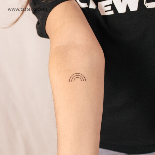 Minimal Rainbow Semi-Permanent Tattoo - Set of 2