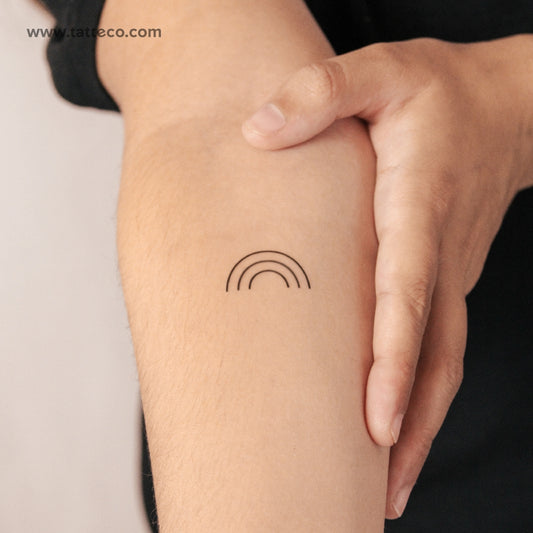 Minimal Rainbow Semi-Permanent Tattoo - Set of 2