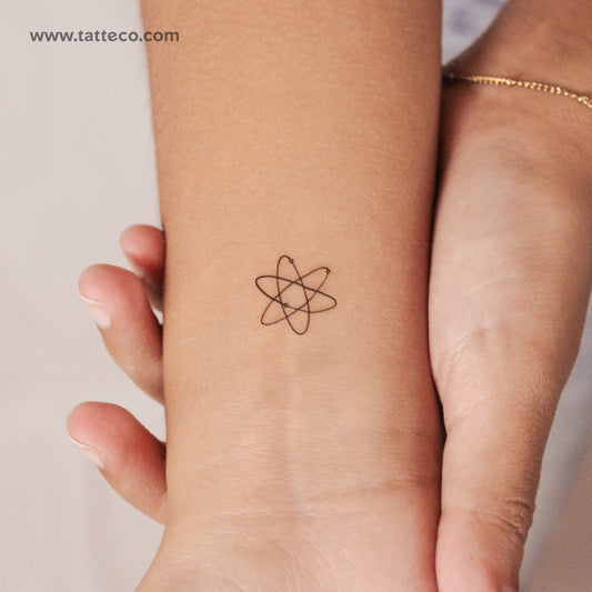 Tatuaje semipermanente de átomo - Juego de 2