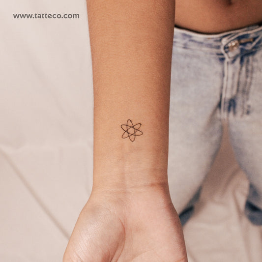 Tatuaje semipermanente de átomo - Juego de 2