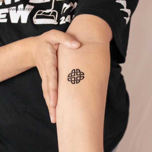 Tatuaje semipermanente de nudo de escudo - Juego de 2