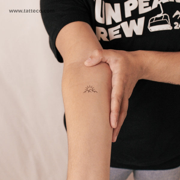 Mountain Sunset Semi-Permanent Tattoo - Set of 2