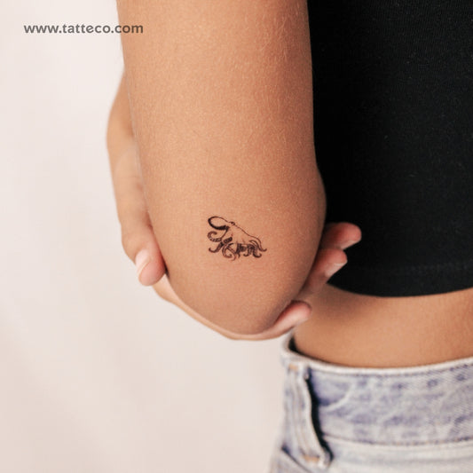 Tatuaje semipermanente de pulpo - Juego de 2