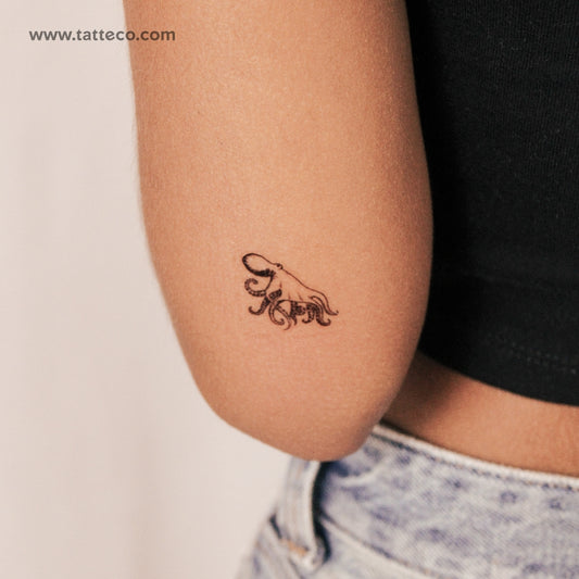 Tatuaje semipermanente de pulpo - Juego de 2