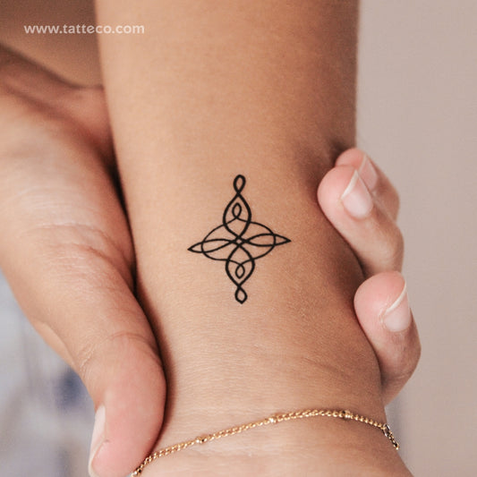 Tatuaje semipermanente de nudo familiar (juego de 2)