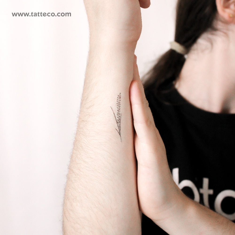 Wheat Plant Temporary Tattoo - Set of 3