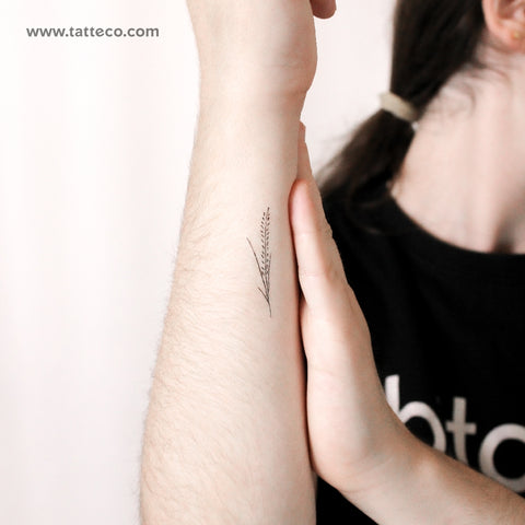 Wheat Plant Temporary Tattoo - Set of 3