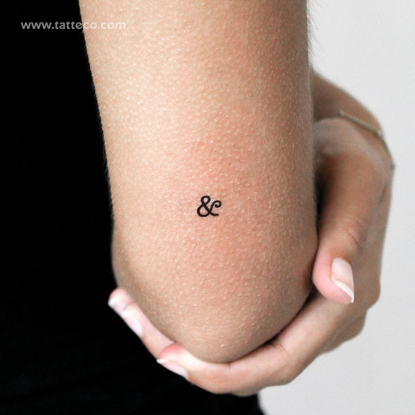 Tiny Ampersand Temporary Tattoo - Set of 3