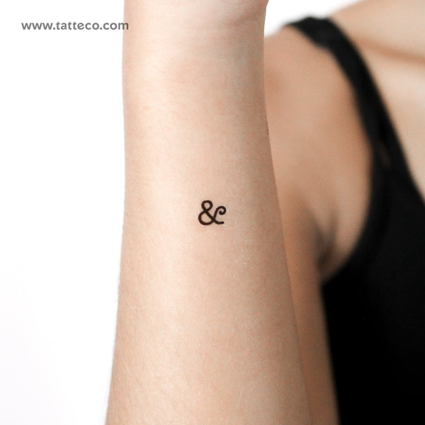 Tiny Ampersand Temporary Tattoo - Set of 3