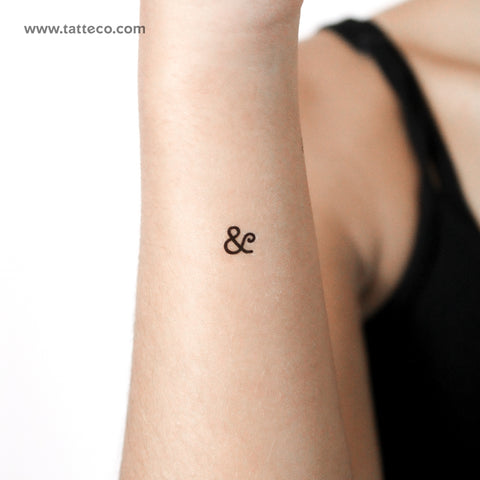 Tiny Ampersand Temporary Tattoo - Set of 3