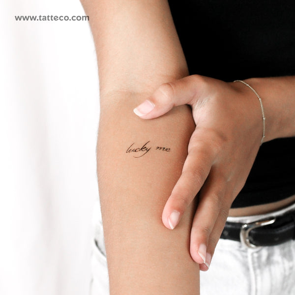 Small Lucky Me Temporary Tattoo - Set of 3