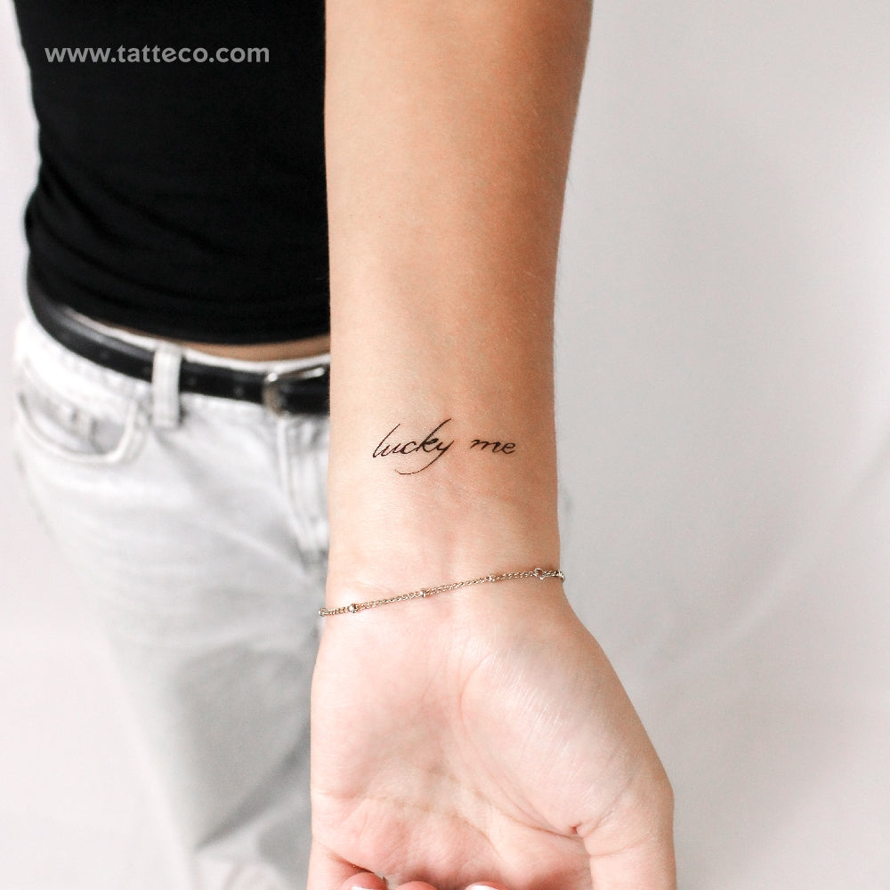 Small Lucky Me Temporary Tattoo - Set of 3