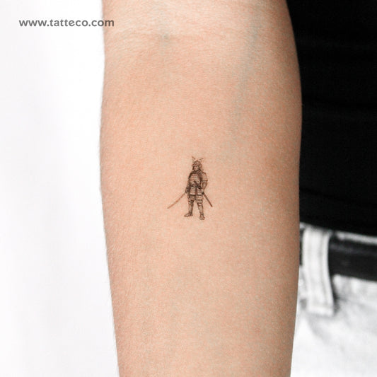 Tatuaje temporal de samurái - Juego de 3