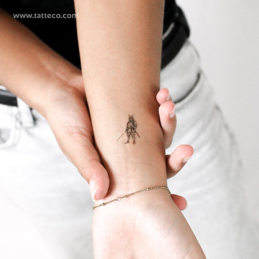 Tatuaje temporal de samurái - Juego de 3