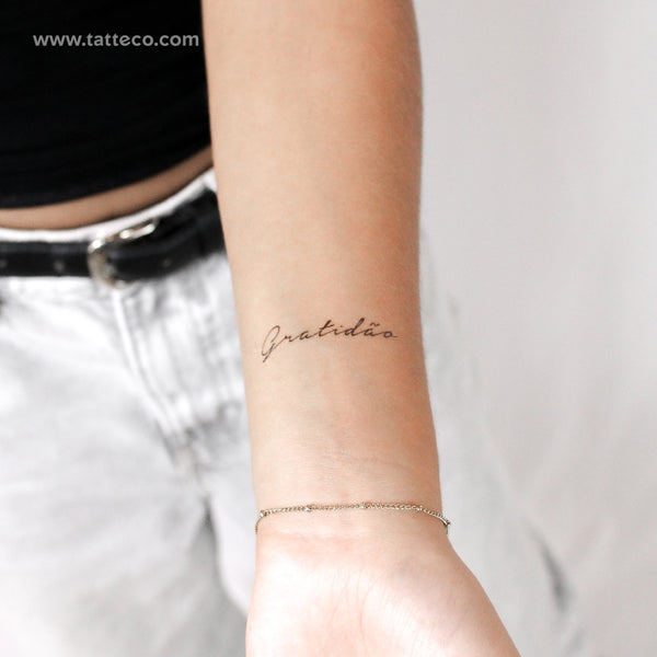 Gratidão Temporary Tattoo - Set of 3