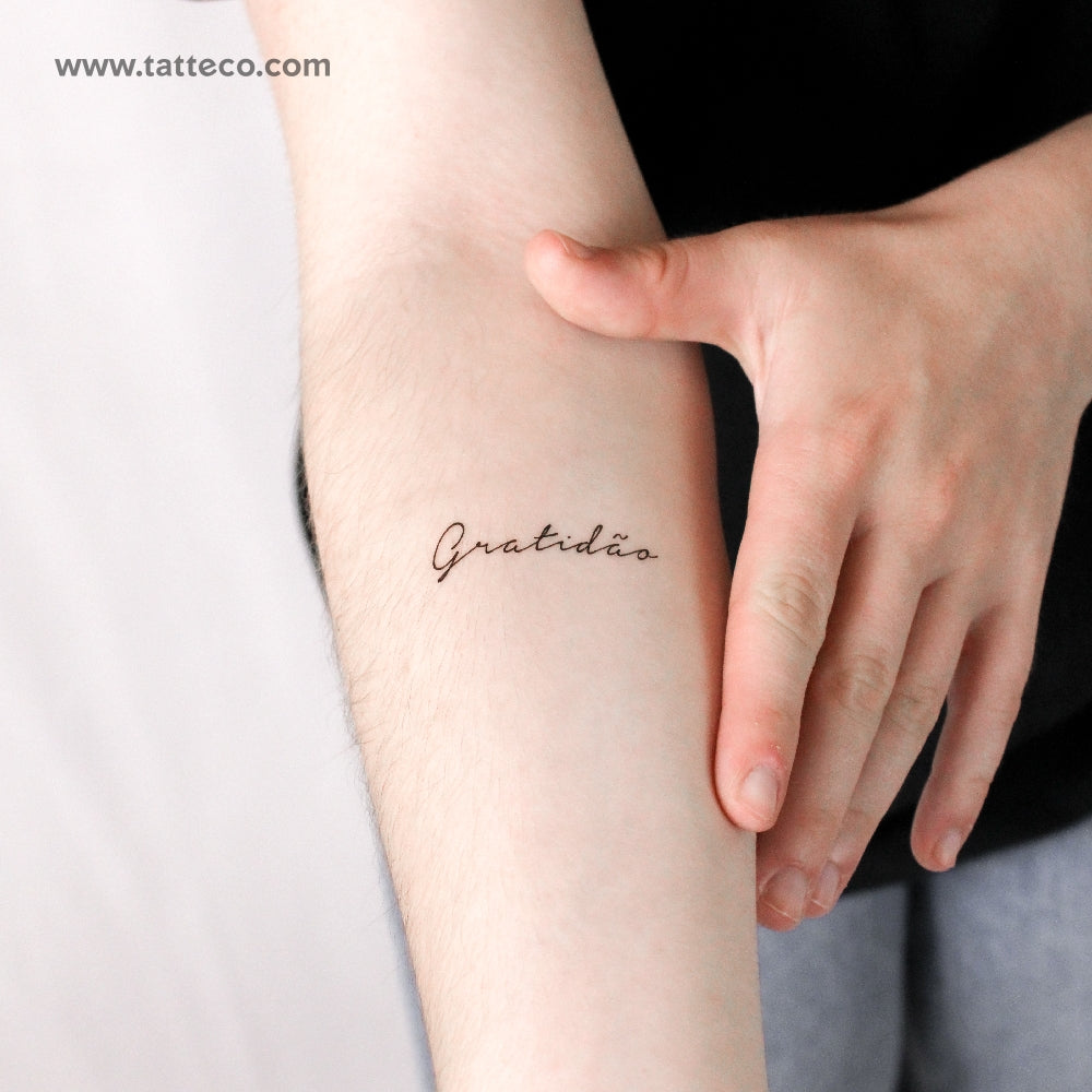 Gratidão Temporary Tattoo - Set of 3