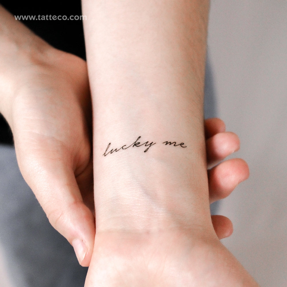 Tatuaje temporal "Lucky Me" - Juego de 3