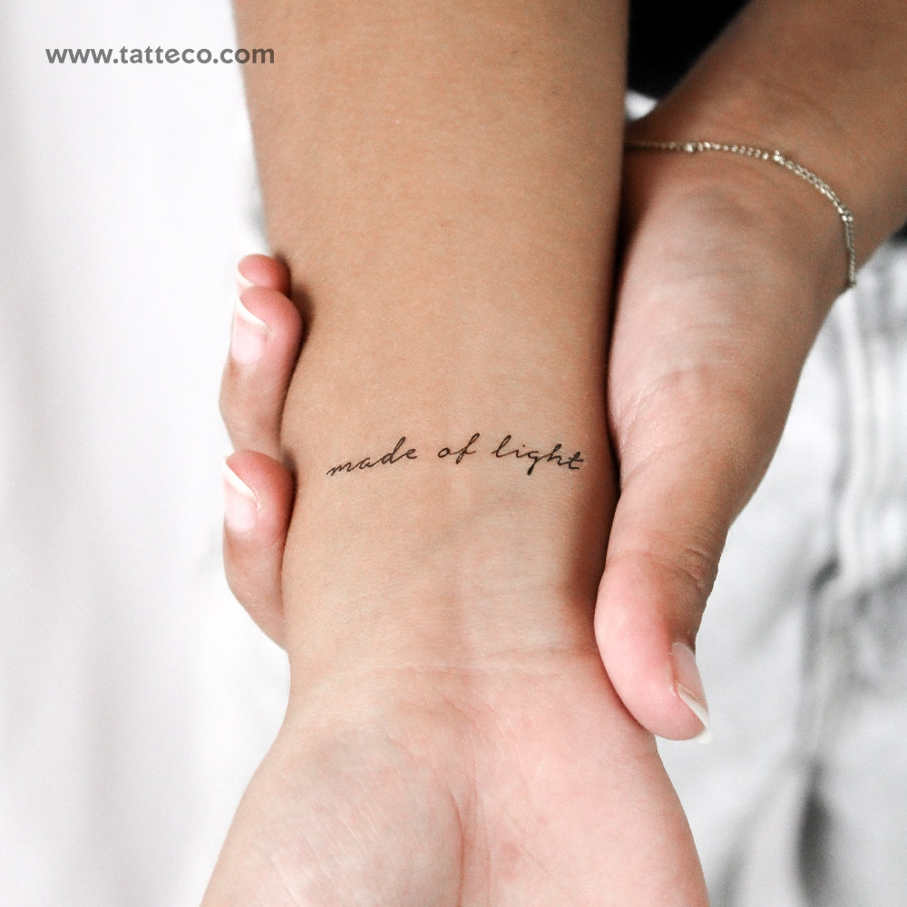 Made Of Light Temporary Tattoo - Set of 3