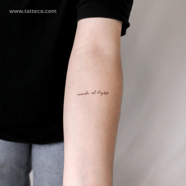 Made Of Light Temporary Tattoo - Set of 3