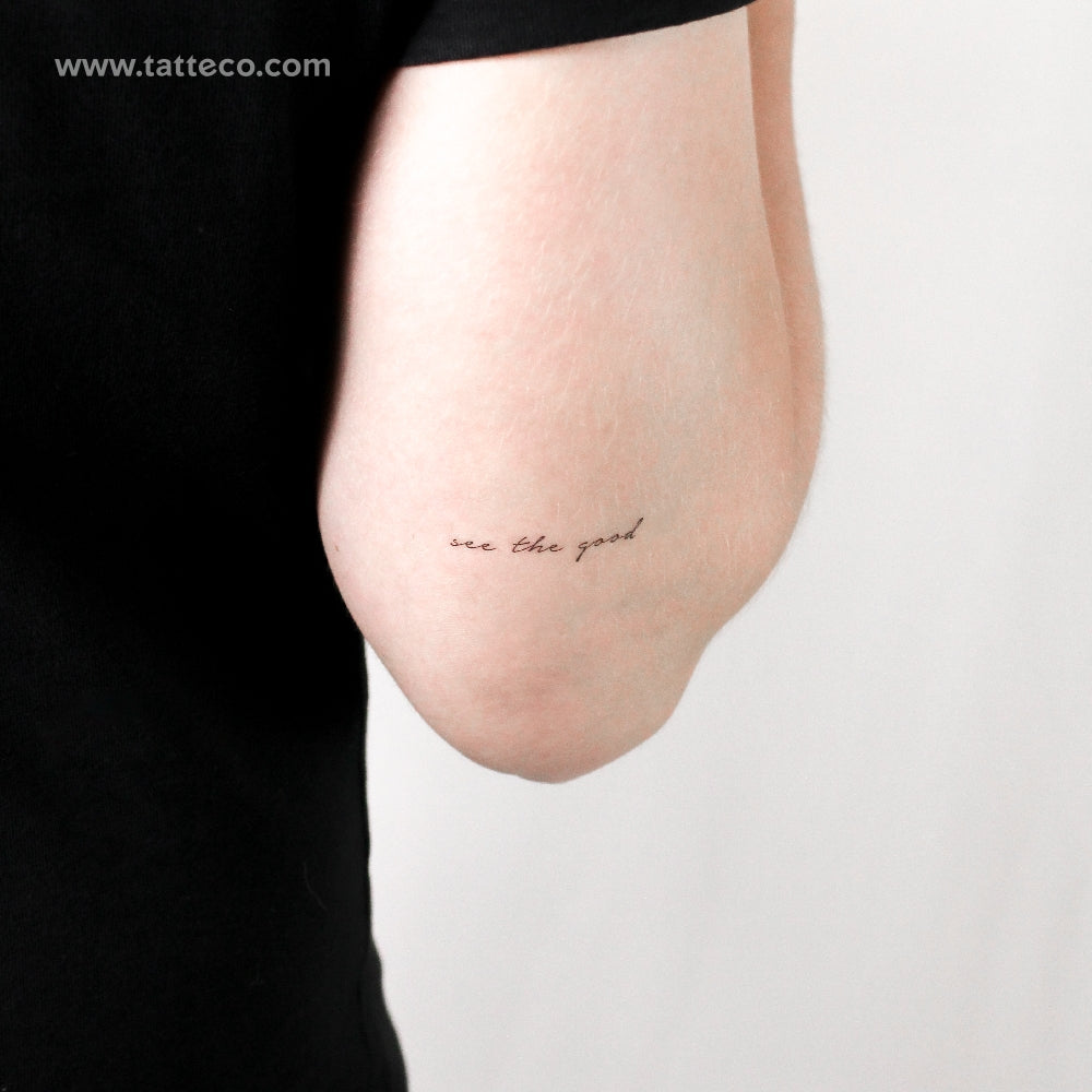 Tatuaje temporal "See The Good" - Juego de 3