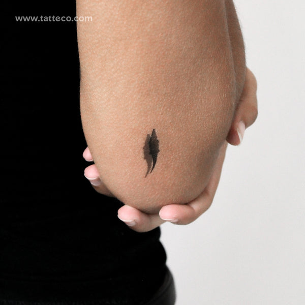 Small Crocodile And Shadow Temporary Tattoo - Set of 3