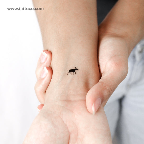 Tiny Moose Temporary Tattoo - Set of 3