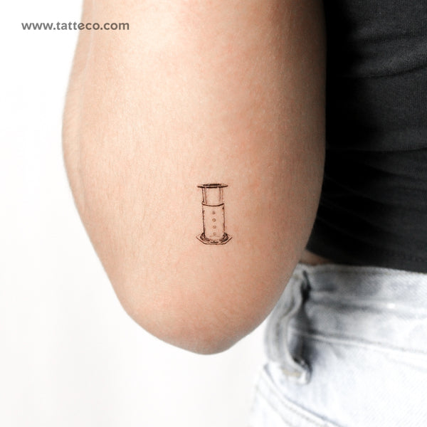Aeropress Manual Coffeemaker Temporary Tattoo - Set of 3