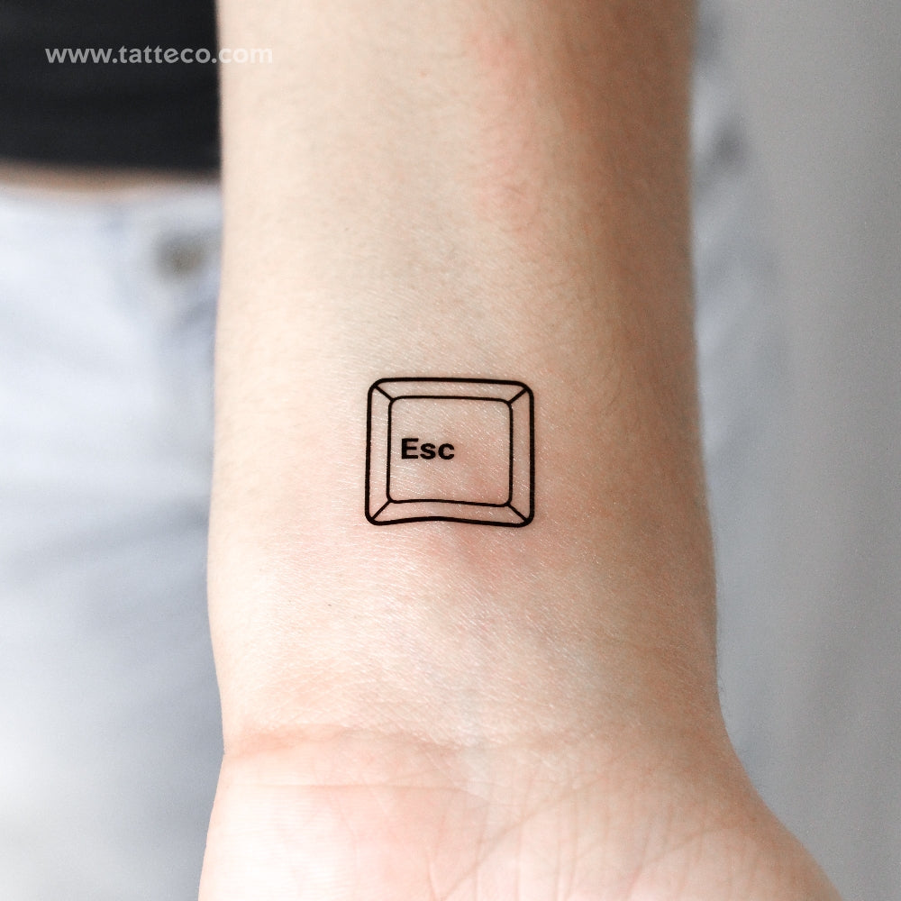 Tatuaje temporal de la tecla Escape - Juego de 3