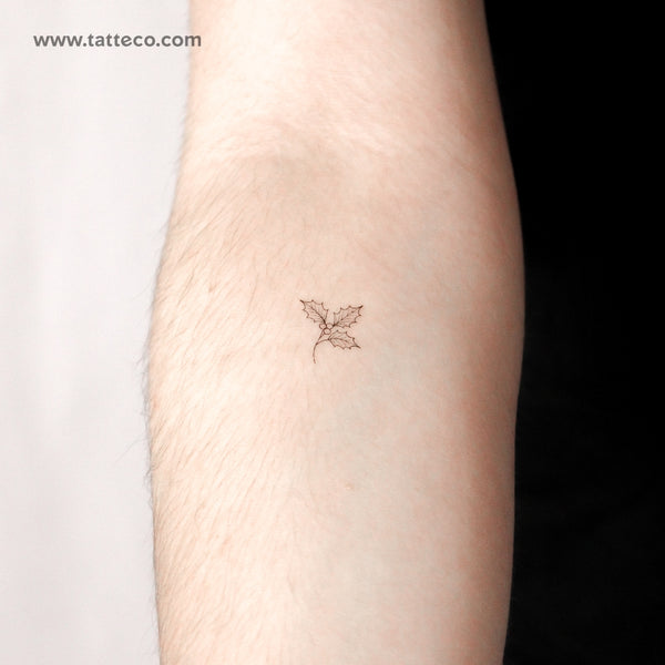 Fine Line Holly Temporary Tattoo - Set of 3