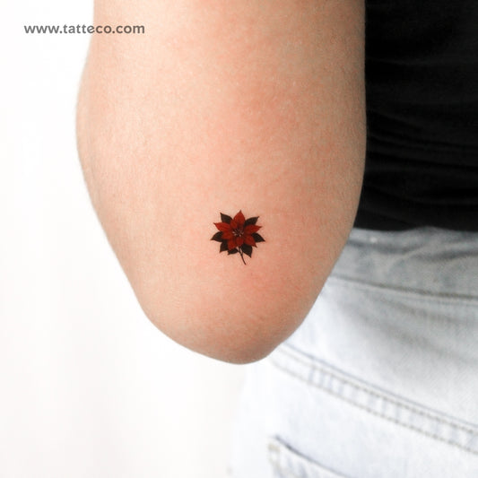 Poinsettia Temporary Tattoo - Set of 3