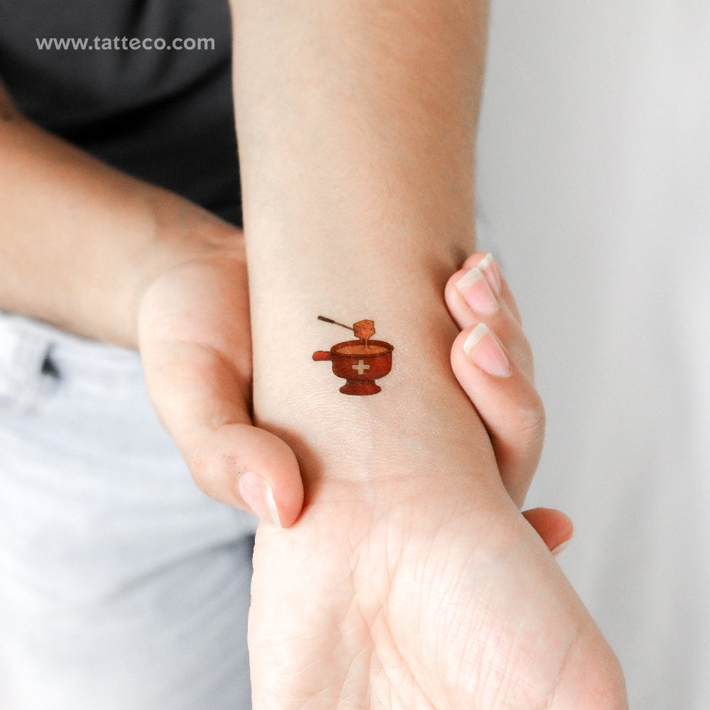 Fondue Temporary Tattoo - Set of 3