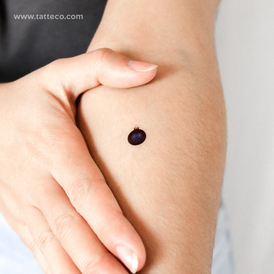 Tatuaje temporal de bola navideña azul (juego de 3)