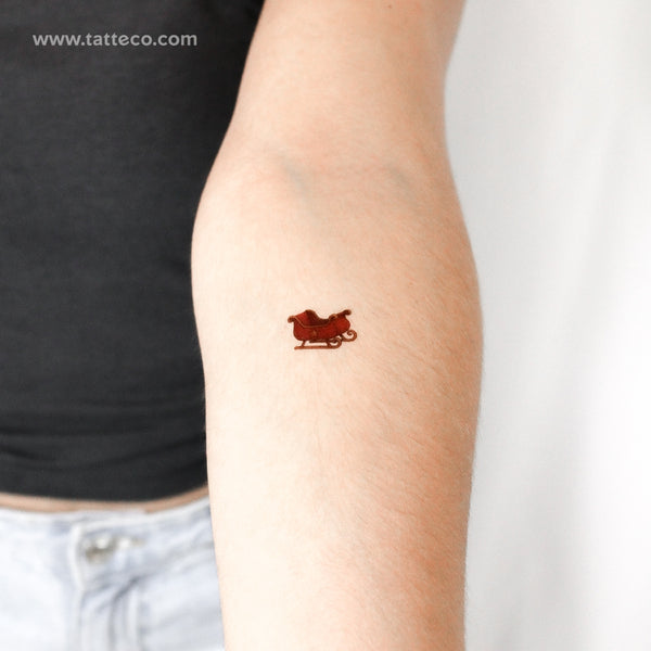 Sleigh Temporary Tattoo - Set of 3