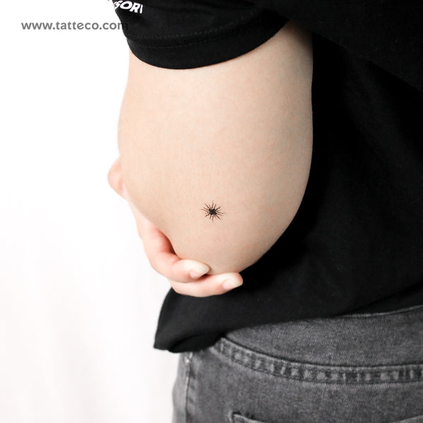 Black Sun Temporary Tattoo - Set of 3