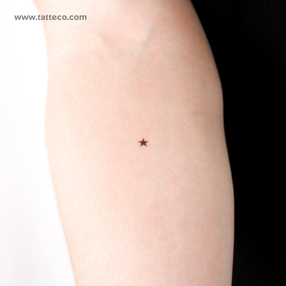 Tatuaje temporal de estrella marrón - Juego de 3