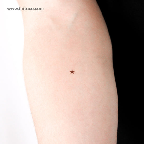 Brown Star Temporary Tattoo - Set of 3