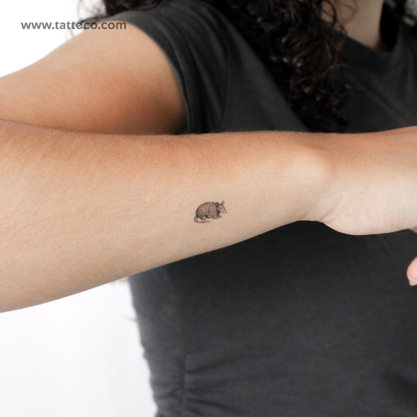 Armadillo Temporary Tattoo - Set of 3